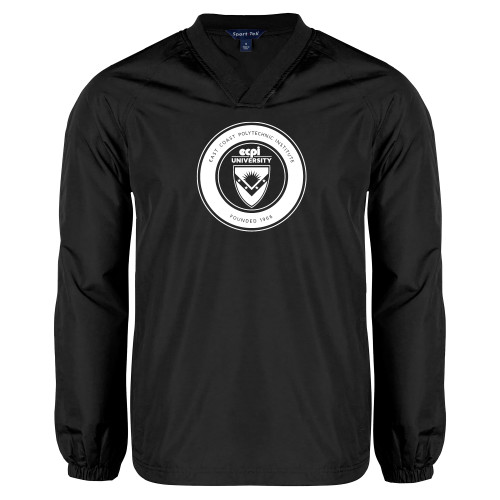  Black V Neck Raglan Windshirt - ECPI University Seal