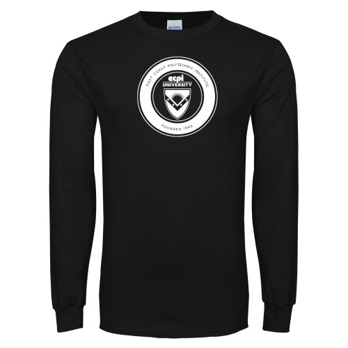 Black Long Sleeve T Shirt - ECPI University Seal