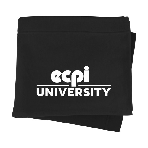  Black Sweatshirt Blanket - ECPI University Stacked