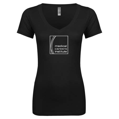  Next Level Womens Black Ideal V Tee - Medical Careers Institute