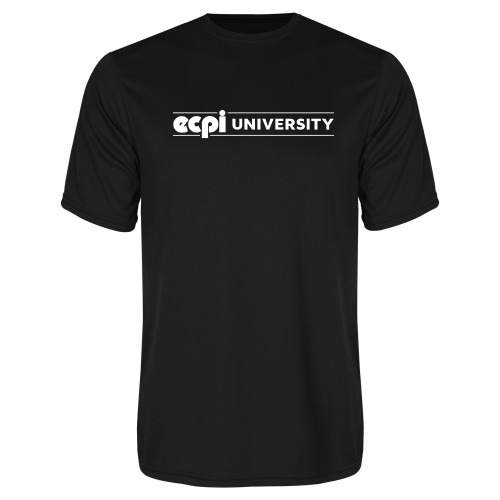  Black Performance Tee - ECPI University Flat