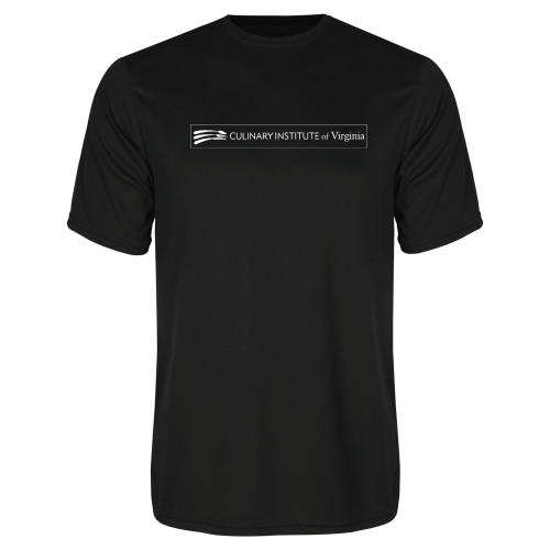  Black Performance Tee - Culinary Institute of Virginia - Flat