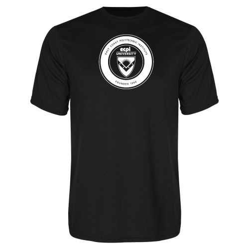  Black Performance Tee - ECPI University Seal