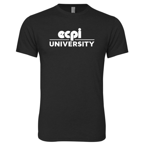  Next Level Black Triblend Tee - ECPI University Stacked