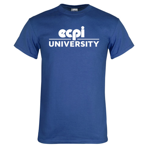  Royal T Shirt - ECPI University Stacked