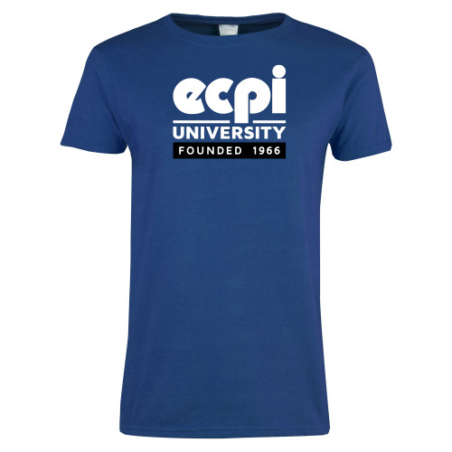  Womens Royal Short Sleeve Tee - ECPI University - Founded 1966