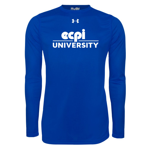  Under Armour Royal Long Sleeve Tech Tee - ECPI University Stacked