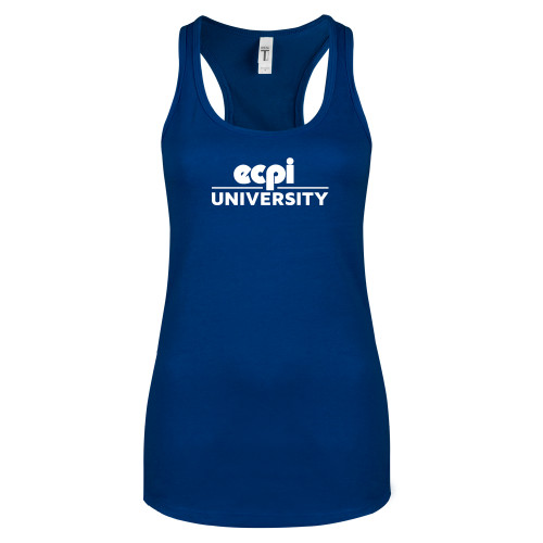  Next Level Racerback Tank Royal - ECPI University Stacked