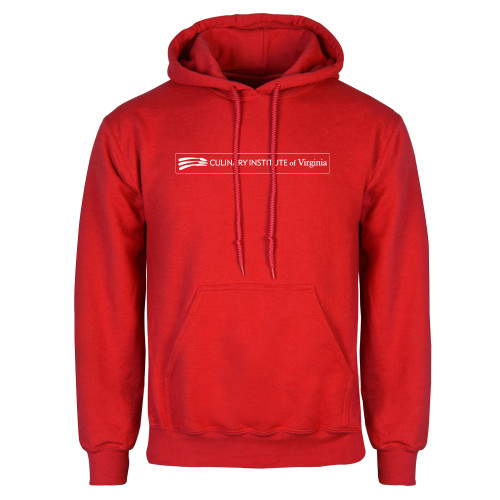  Red Fleece Hoodie - Culinary Institute of Virginia - Flat