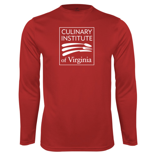  Red Performance Long Sleeve Shirt - Culinary Institute of Virginia