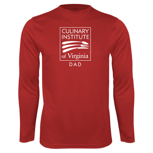  Red Performance Long Sleeve Shirt - Culinary Institute of Virginia - Dad