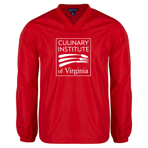  Red V Neck Raglan Windshirt - Culinary Institute of Virginia