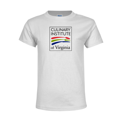  Youth White T Shirt - Culinary Institute of Virginia