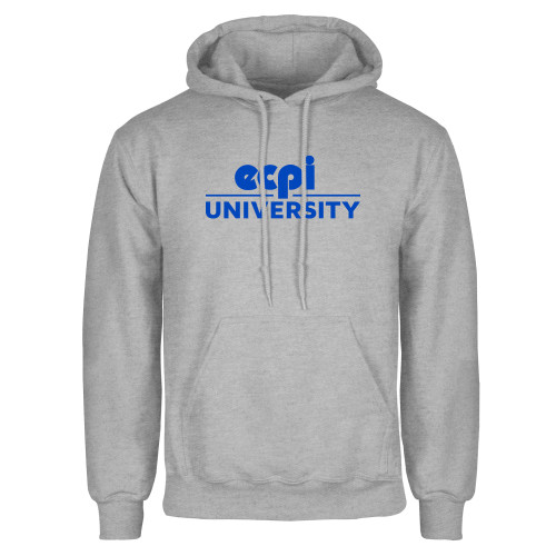  Grey Fleece Hoodie - ECPI University Stacked