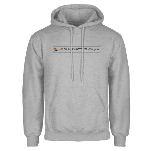  Grey Fleece Hoodie - Culinary Institute of Virginia - Flat