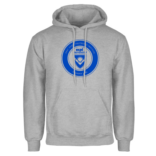 Grey Fleece Hoodie - ECPI University Seal