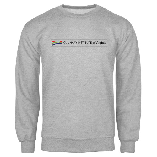  Grey Fleece Crew - Culinary Institute of Virginia - Flat