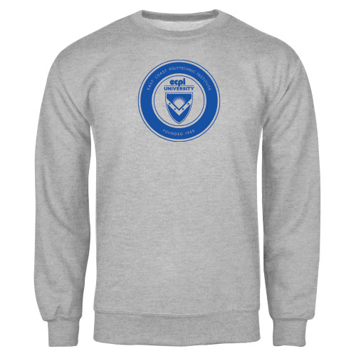  Grey Fleece Crew - ECPI University Seal