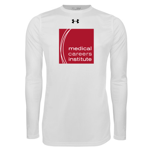  Under Armour White Long Sleeve Tech Tee - Medical Careers Institute
