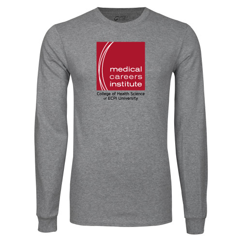  Grey Long Sleeve T Shirt - Medical Careers Institute - ECPI Tag