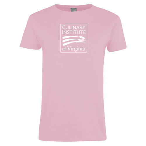  Womens Pink Short Sleeve Tee - Culinary Institute of Virginia
