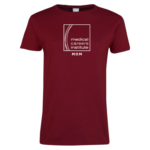  Next Level Womens Cardinal Short Sleeve Tee - Medical Careers Institute - Mom