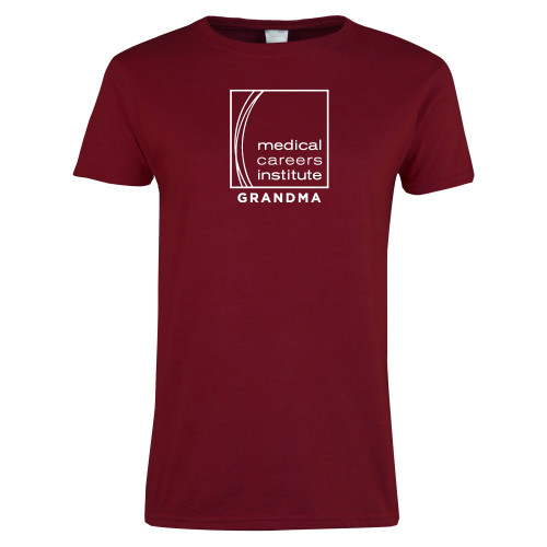 Next Level Womens Cardinal Short Sleeve Tee - Medical Careers Institute - Grandma