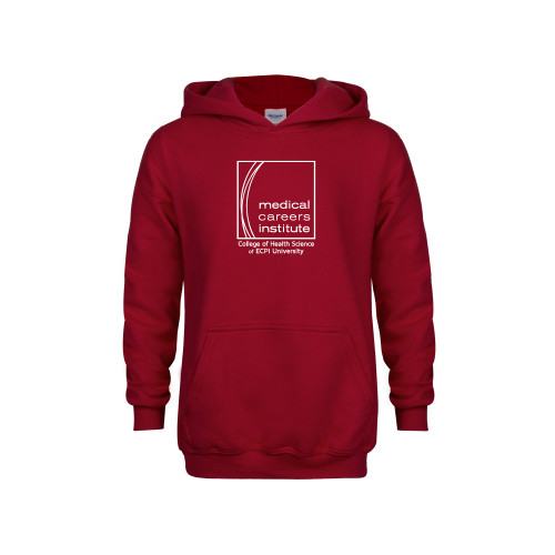  Youth Cardinal Fleece Hoodie - Medical Careers Institute - ECPI Tag