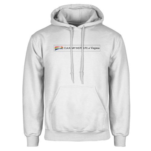  White Fleece Hoodie - Culinary Institute of Virginia - Flat