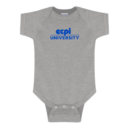  Grey Infant Onesie - ECPI University Stacked