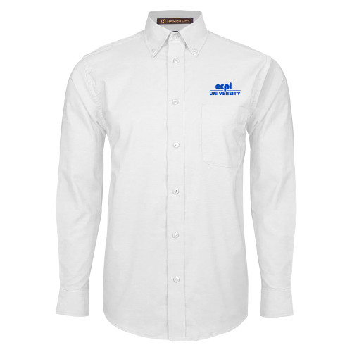  White Oxford Long Sleeve Shirt - ECPI University Stacked