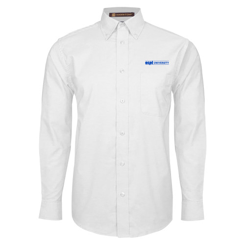  White Oxford Long Sleeve Shirt - ECPI University Flat