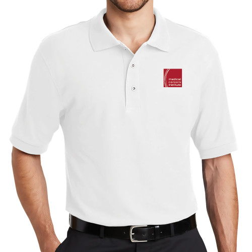  White Silk Touch Polo - Medical Careers Institute