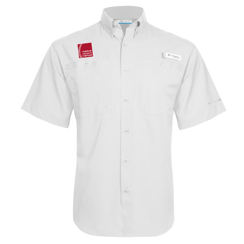  Columbia White Tamiami Performance Short Sleeve Shirt - Medical Careers Institute