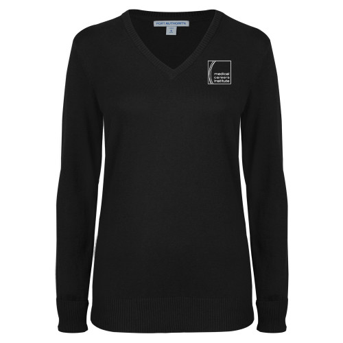  Womens Black VNeck Sweater - Medical Careers Institute