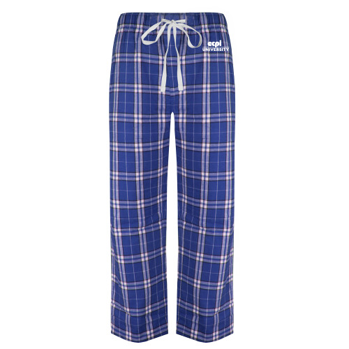  Royal/White Flannel Pajama Pant - ECPI University Stacked