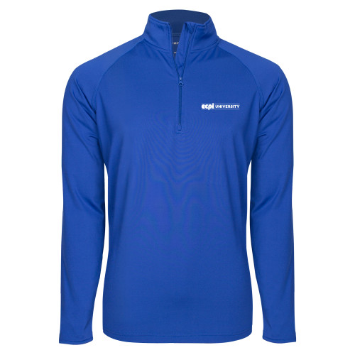  Sport Tek Royal Sport Wick Stretch 1/2 Zip Pullover - ECPI University Flat