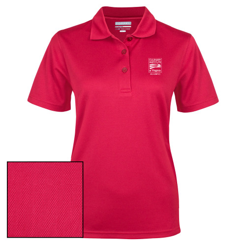  Ladies Red Dry Mesh Polo - Culinary Institute of Virginia - Alumni