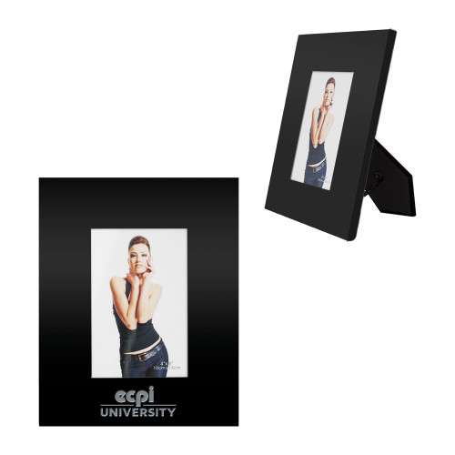  Black Metal 4 x 6 Photo Frame - ECPI University Stacked  Engraved
