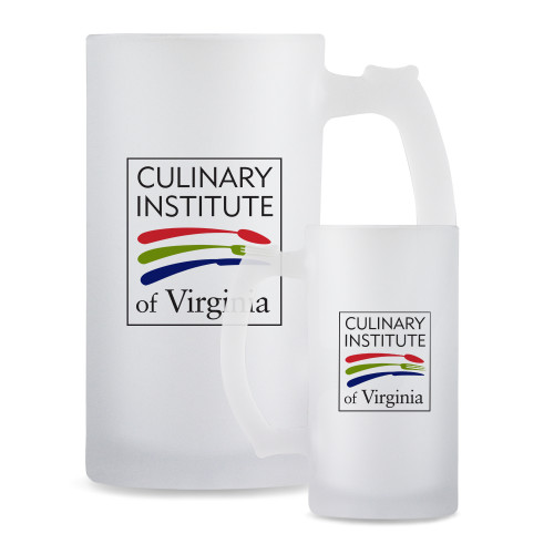  Full Color Decorative Frosted Glass Mug 16oz - Culinary Institute of Virginia