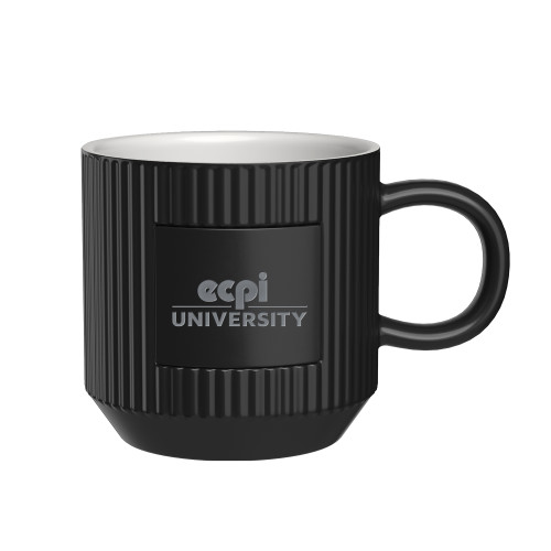  First Light Black Ceramic Mug - ECPI University Stacked  Engraved