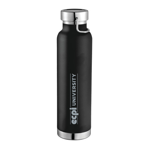  Thor Copper Vacuum Insulated Black Bottle 22oz - ECPI University Flat  Engraved