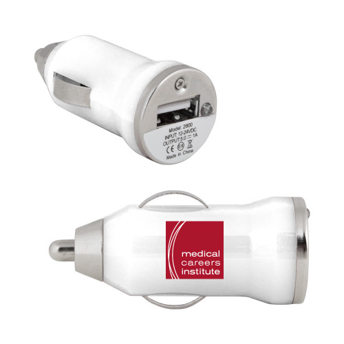  On the Go White Car Charger - Medical Careers Institute