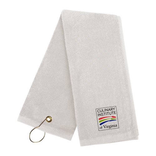  White Golf Towel - Culinary Institute of Virginia
