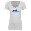 Thumbnail image for  Next Level Womens White Ideal V Tee