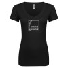 Thumbnail image for  Next Level Womens Black Ideal V Tee