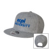 Thumbnail image for  Heather Grey Wool Blend Flat Bill Snapback Hat
