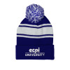 Thumbnail image for  Royal/White Two Tone Knit Pom Beanie w/Cuff