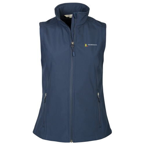  Womens Navy Core Softshell Vest - Encore Electric