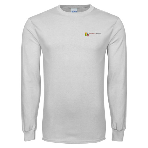  White Long Sleeve T Shirt - Encore Electric